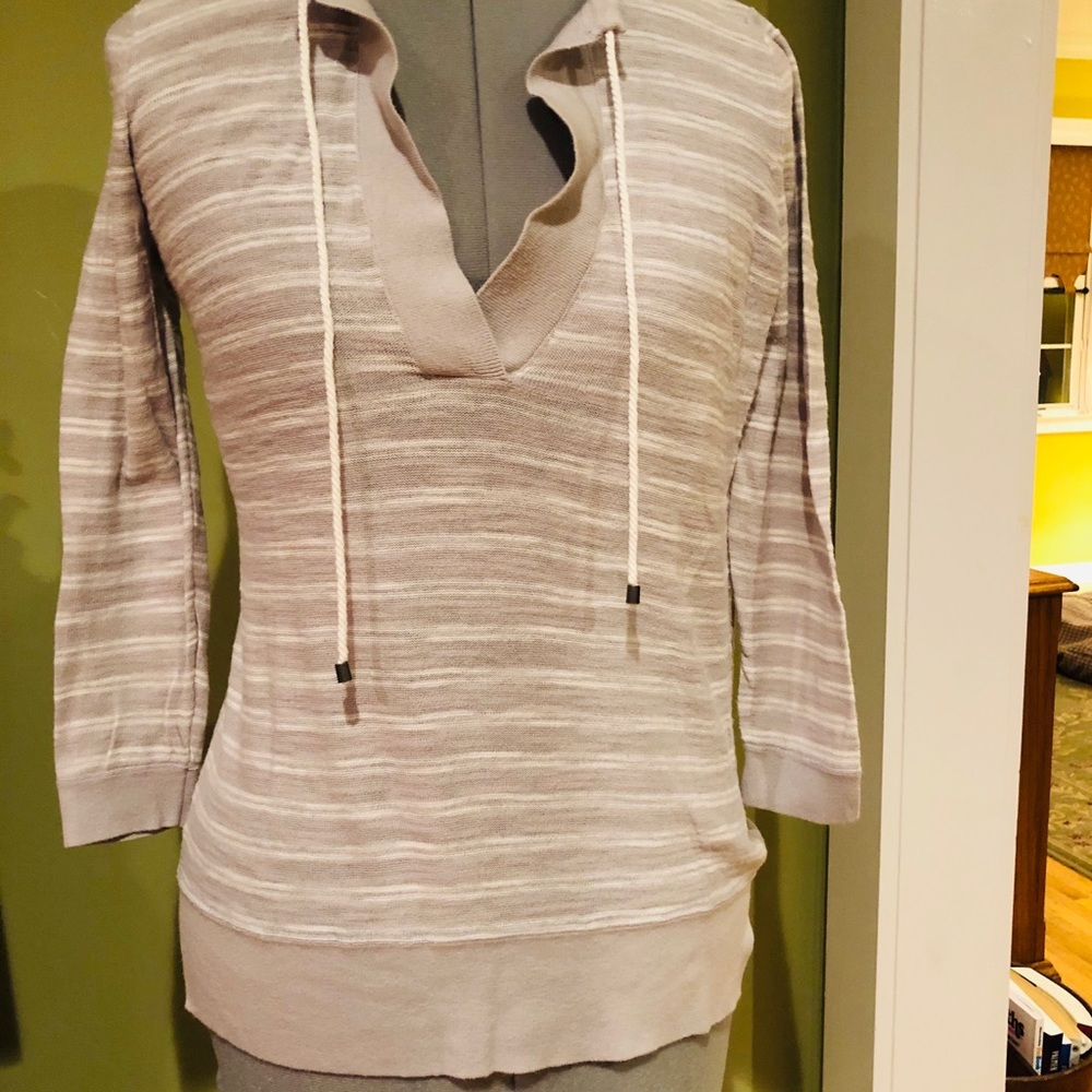 LOFT Lightweight Striped Sweater, XS